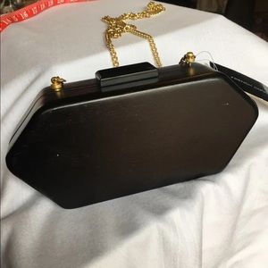 French Connection Wood Purse - Majestic Minaudiere